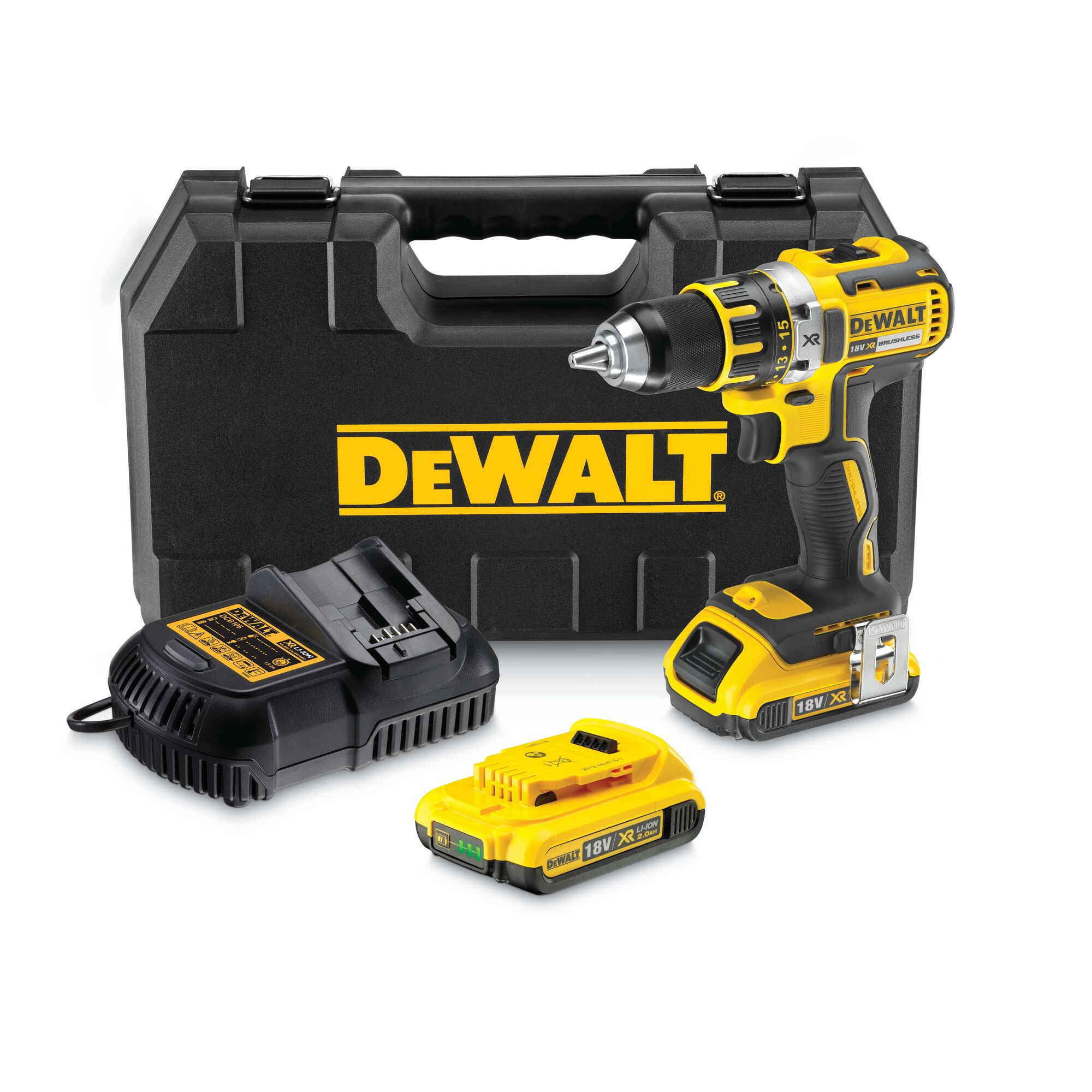 18V XR Brushless Drill Driver 2 X 2Ah DEWALT