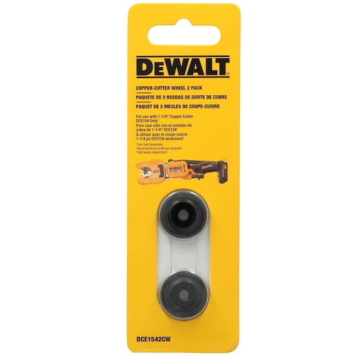  DEWALT 20V MAX XR 1-1/4" Copper Tubing Cutter replacement blade packaging on white background.