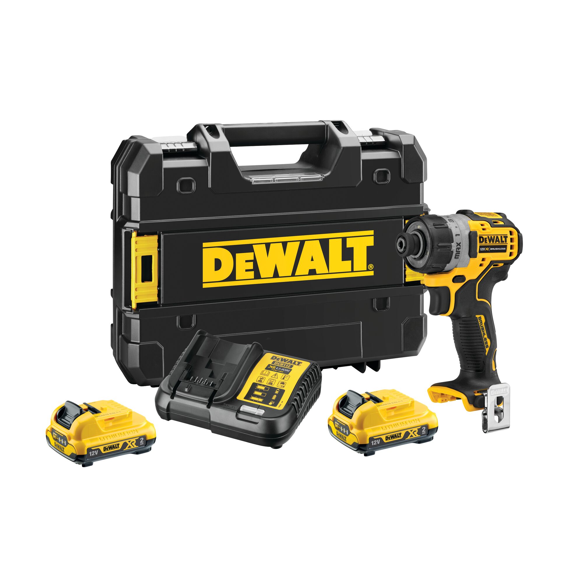 12V XR Brushless Sub Compact Screwdriver 2 X 2Ah DEWALT