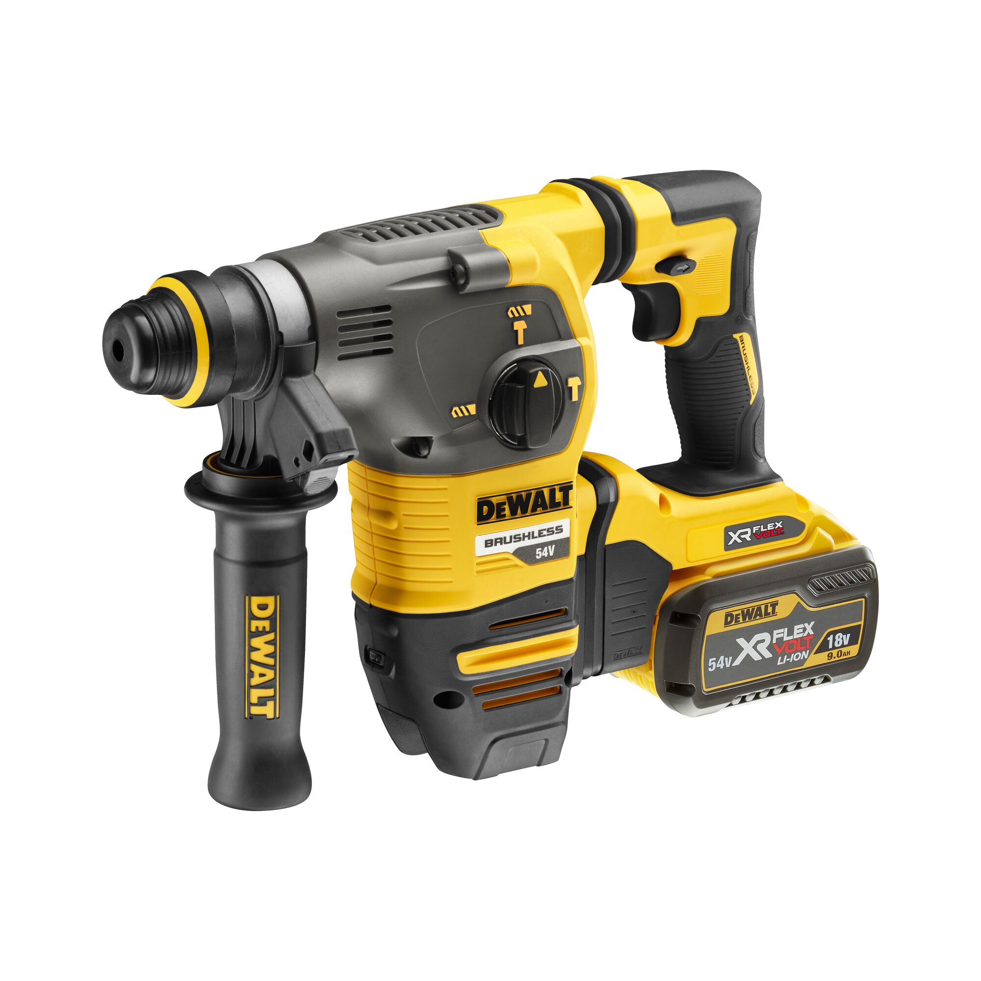 54V XR FLEXVOLT 30mm SDS Plus Hammer Drill 2 X 9Ah DEWALT