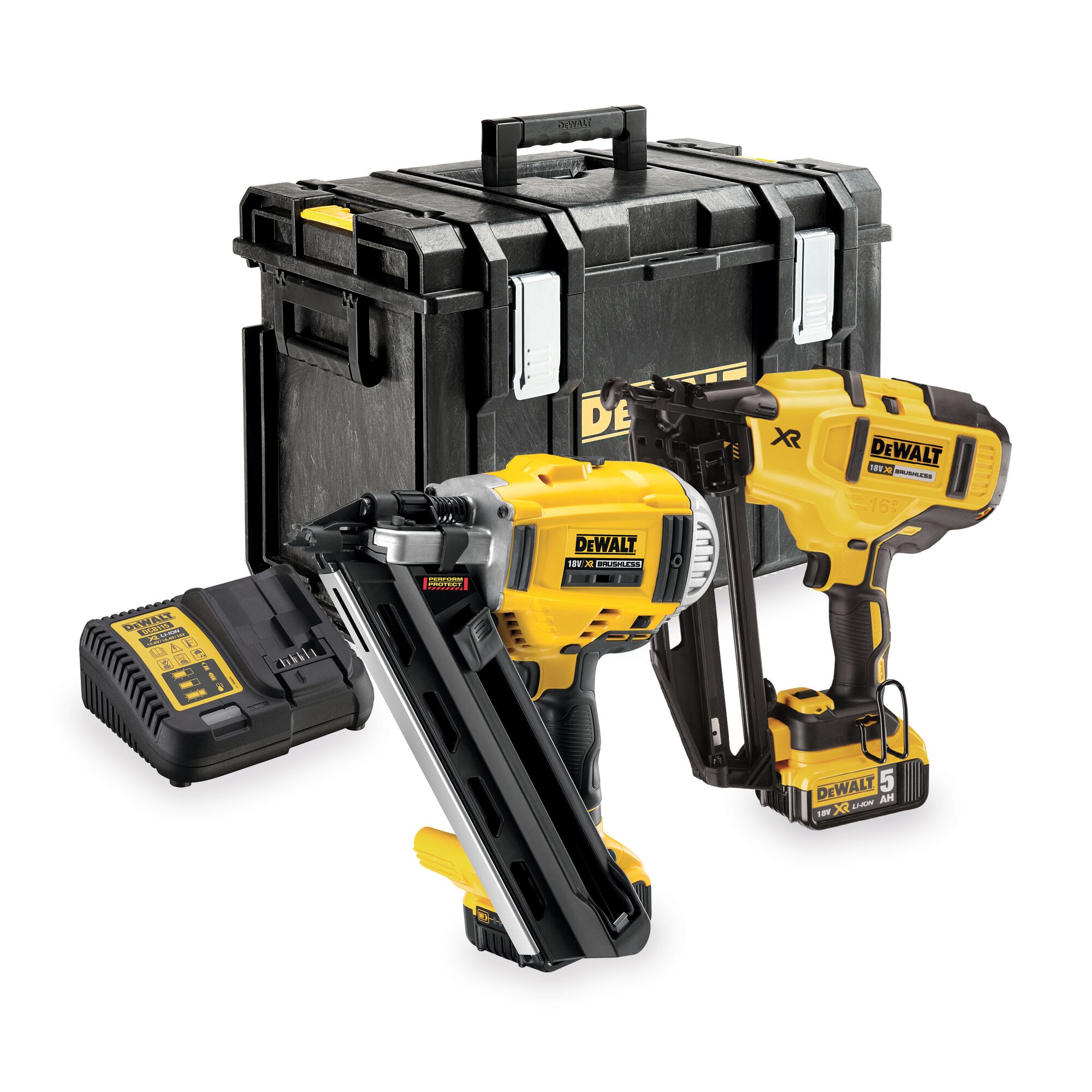 18V XR Nailer Twin Kit 2 X 5Ah DEWALT