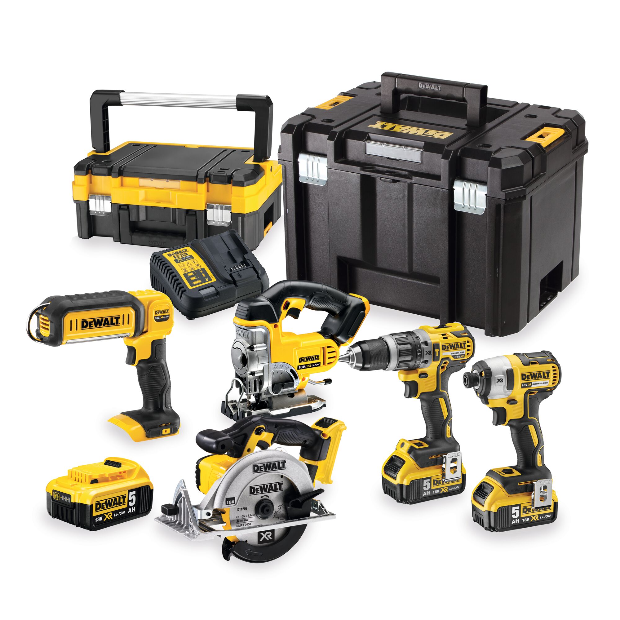 18V XR 5 Piece Kit 3 X 5Ah DEWALT