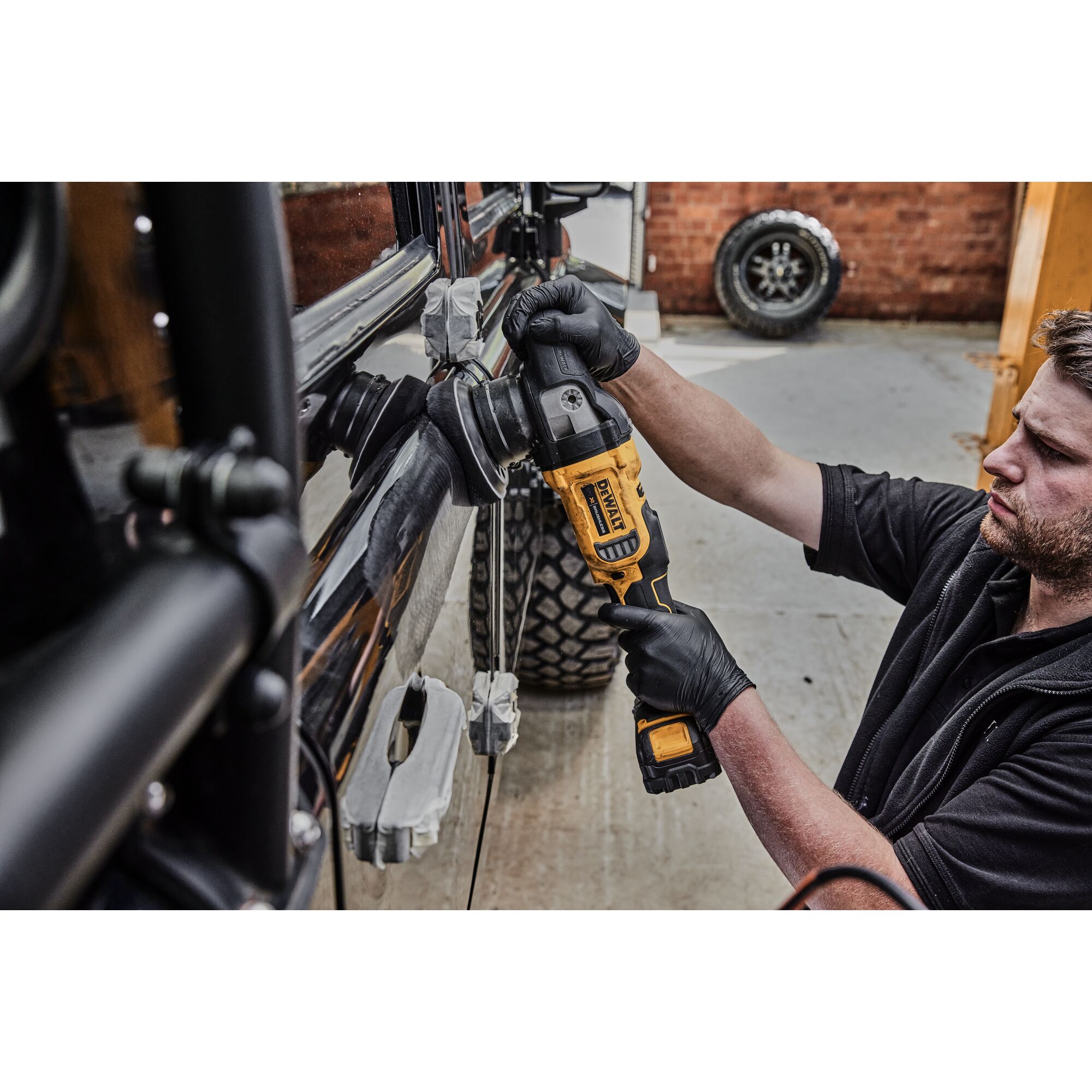 18V XR Brushless 125mm Dual Action Polisher - Bare Unit | DEWALT