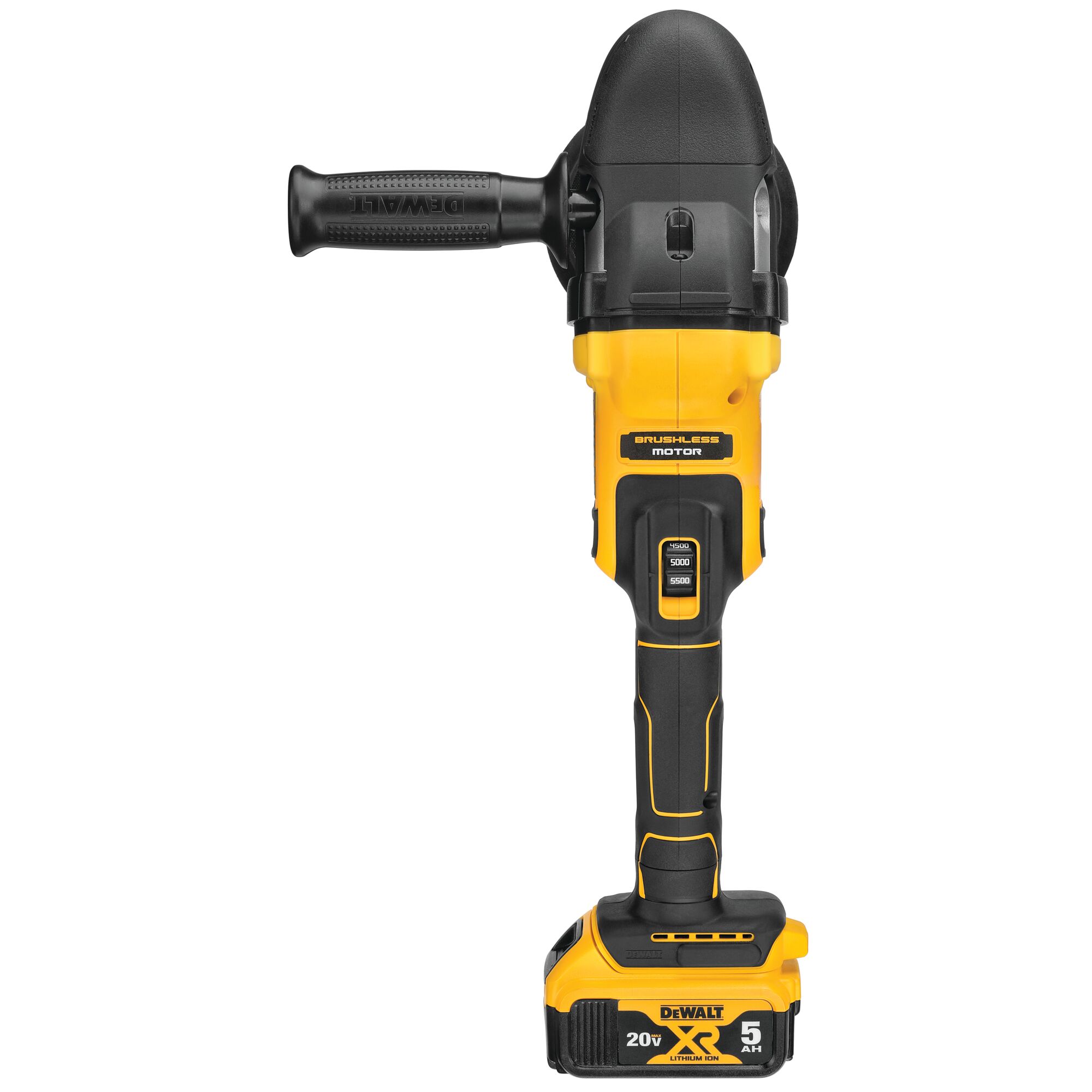 18V XR Brushless 125mm Dual Action Polisher - 2 X 5Ah | DEWALT