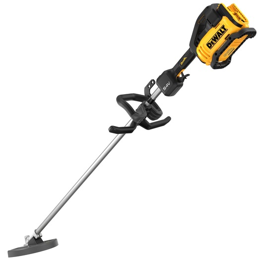 54V Commercial Grade Brushcutter (D handle) bare unit 3/4 view from rear