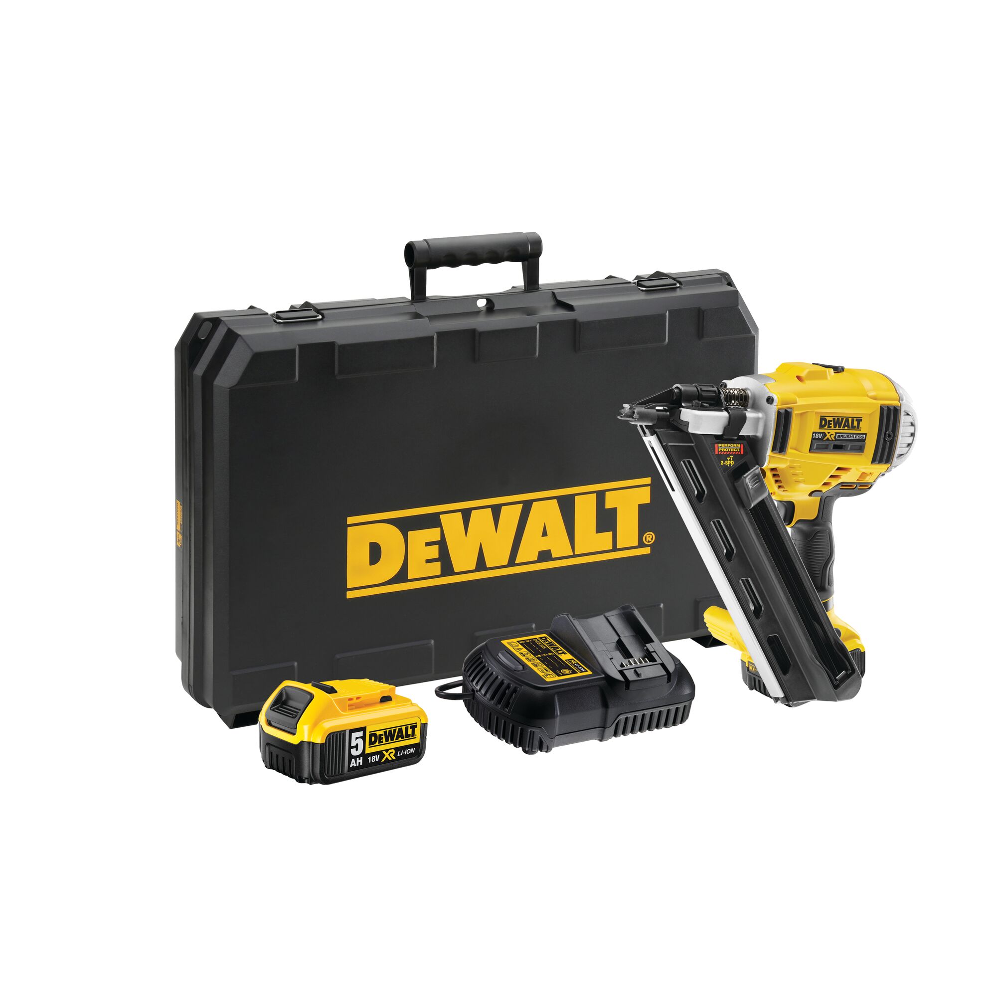 18V XR Brushless Rapidcycle Framing Nailer 2 X 5Ah DEWALT