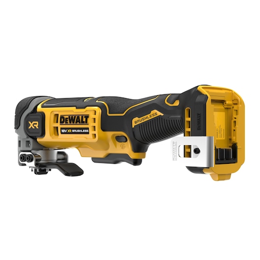 DEWALT 18V XR brushless oscillating multi-tool, yellow and black, shown without battery.