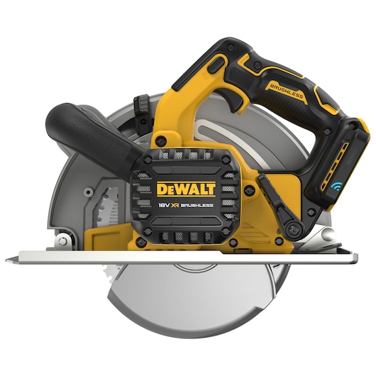 XR metal cutting circular saw, rear view