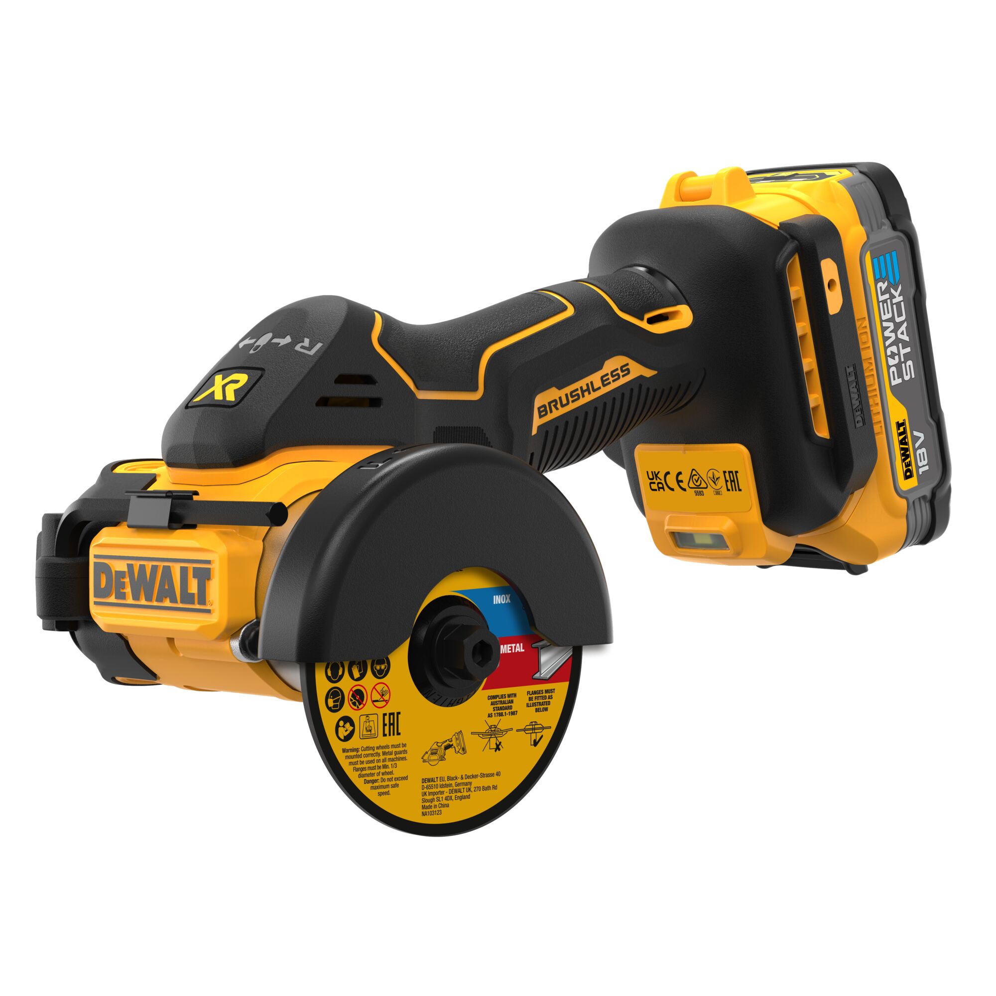 18V XR Brushless 76MM Cut Off Tool 1 X POWERSTACK DEWALT