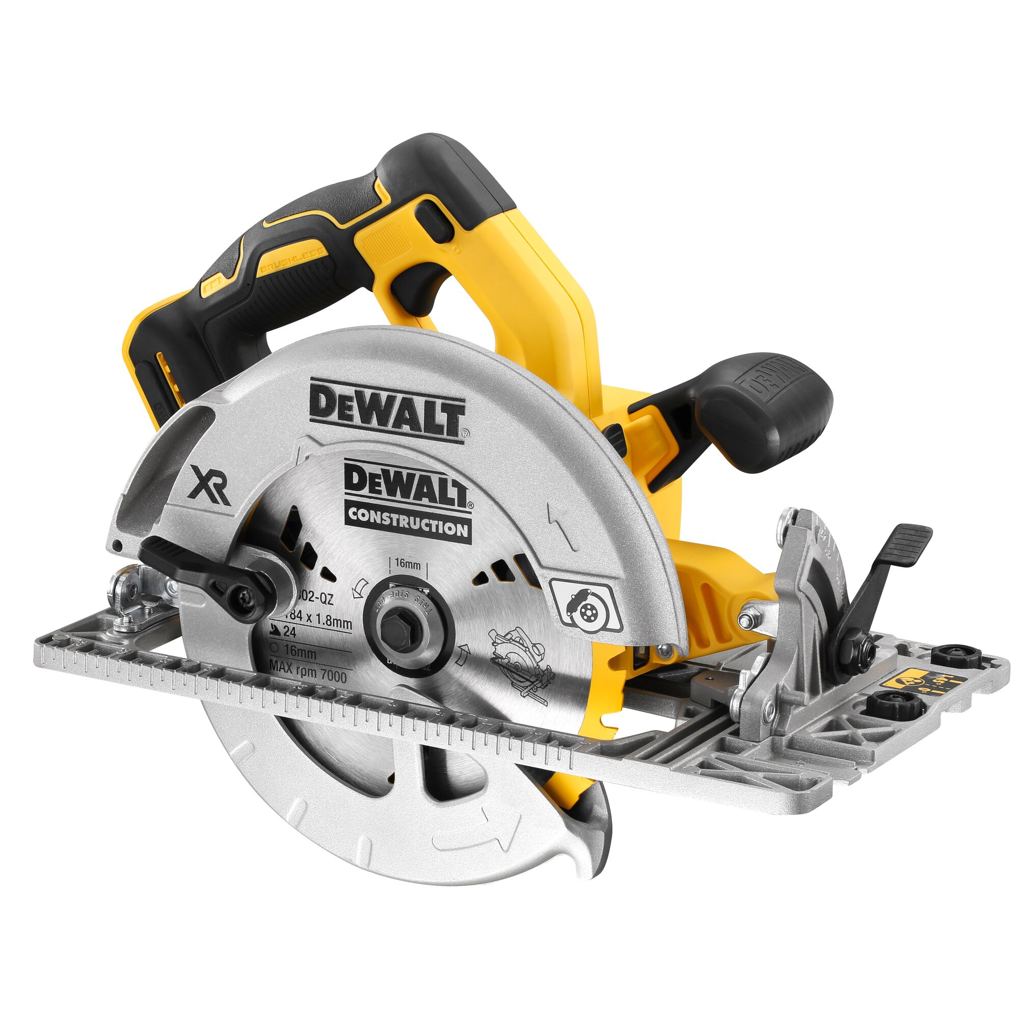 18V XR Brushless 184mm Rail Compatible Circular Saw DEWALT