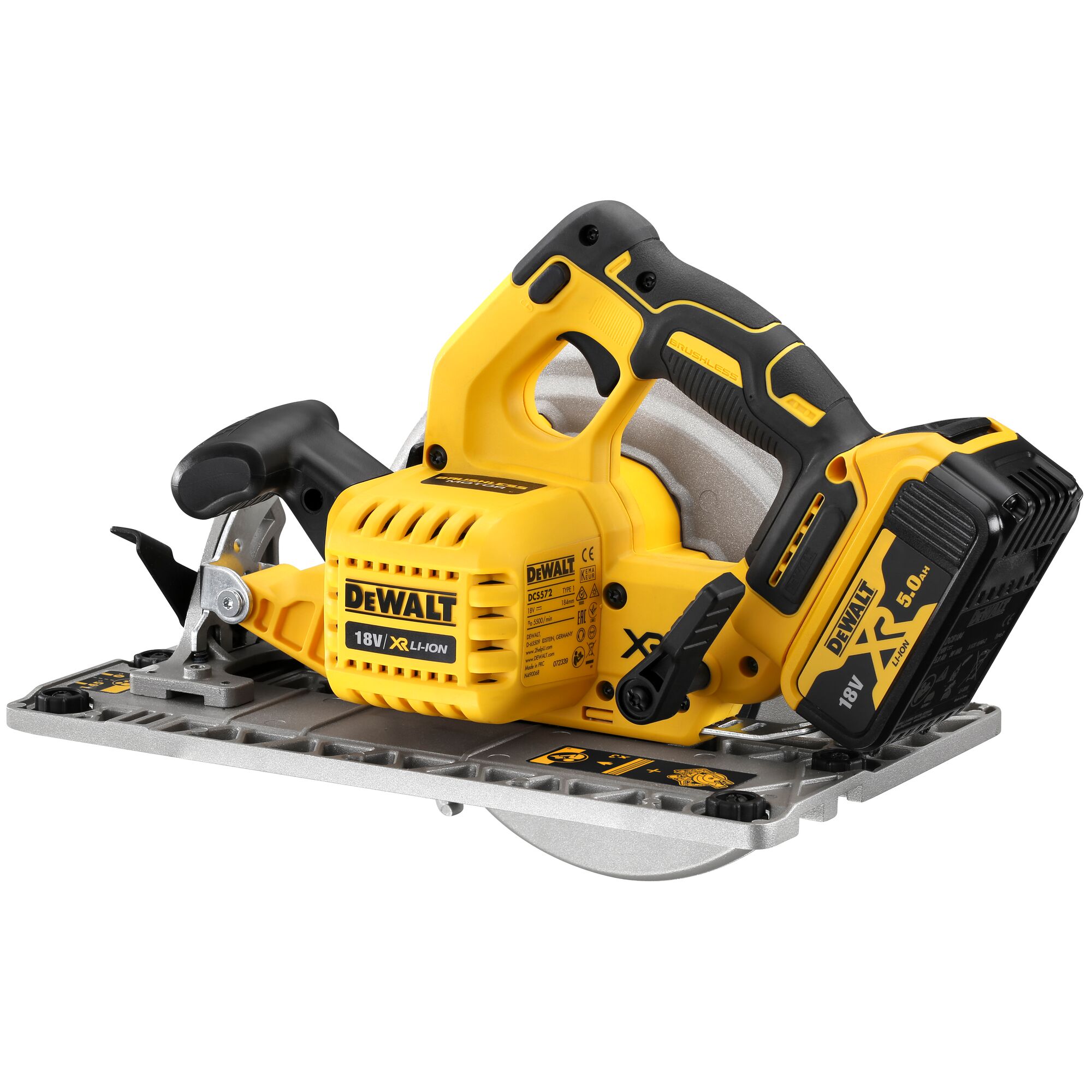 18V XR Brushless 184mm Rail Compatible Circular Saw DEWALT