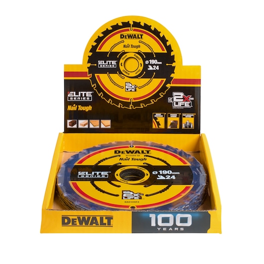 Display tray including Elite circular saw blades DT10304