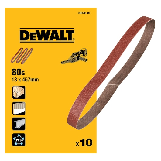 80g sanding belt with front of pack