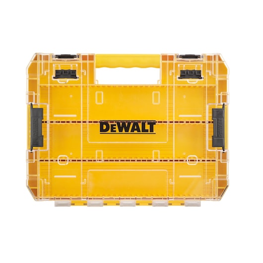 This is a Large DEWALT Tough Case (Empty) & 3 Small Bulk Storage Cases (Empty) & Screwdriver Bit Bars (Empty)