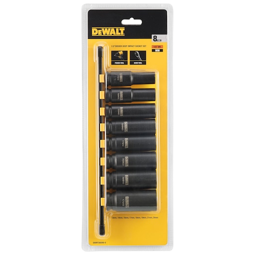 1/2" 6-point Impact Socket Set (8 pcs.)