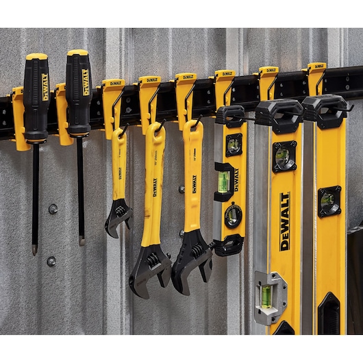 Hand Tools on a 8pc Hand Tool Hook Set