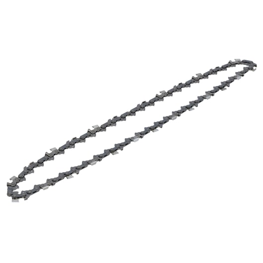 A single replacement chainsaw chain is laid out on a white background.